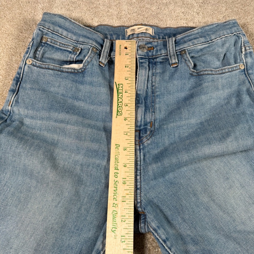 Madewell The High-Rise Slim Crop Boyjean Womens 29 Blue Distressed Raw Hem - Picture 9 of 12
